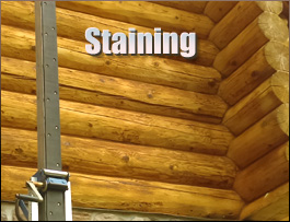  Blanchester, Ohio Log Home Staining